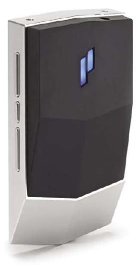 The on/off power button is (unusually) on the rear of the player and consists of a Plenue logo. Manual side buttons allow for all other functions to be accessed.